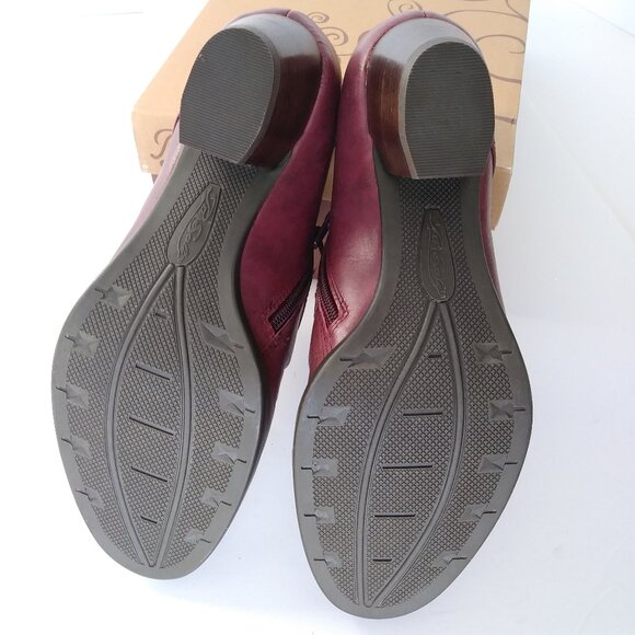 Pure Sole "Rowdy" Red Wine Leather Shootie Bootie- 8.5M - Picture 7 of 8
